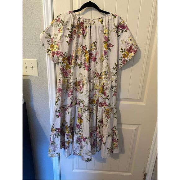 NWT Johnny Was Magnolia Tiered Floral Short SleeveMini Dress Medium L35223-1 - Picture 7 of 9